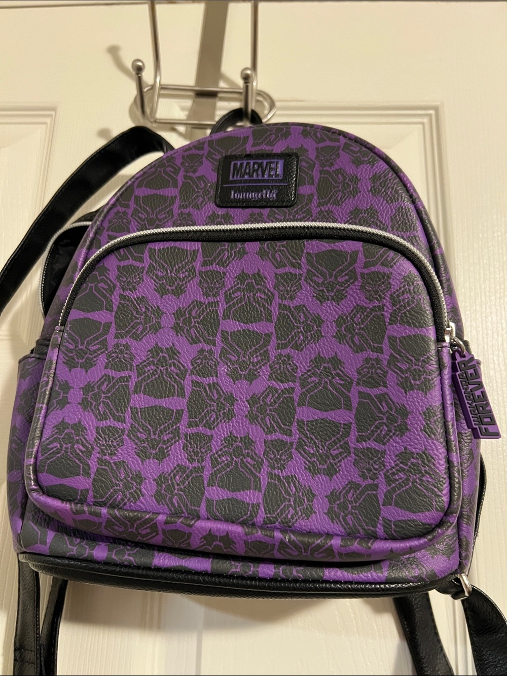Loungefly Marvel Black Panther Purple and Black Mini Backpack